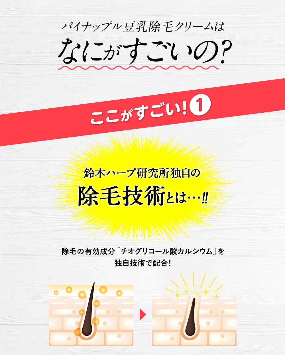 パイナップル豆乳除毛クリームはなにがすごいの？