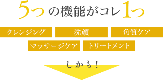 5つの機能がコレ1つ