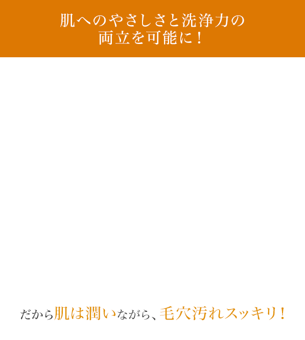 肌へのやさしさと洗浄力の両立を可能に!