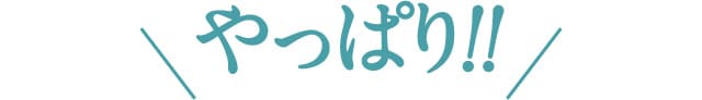 やっぱり!!