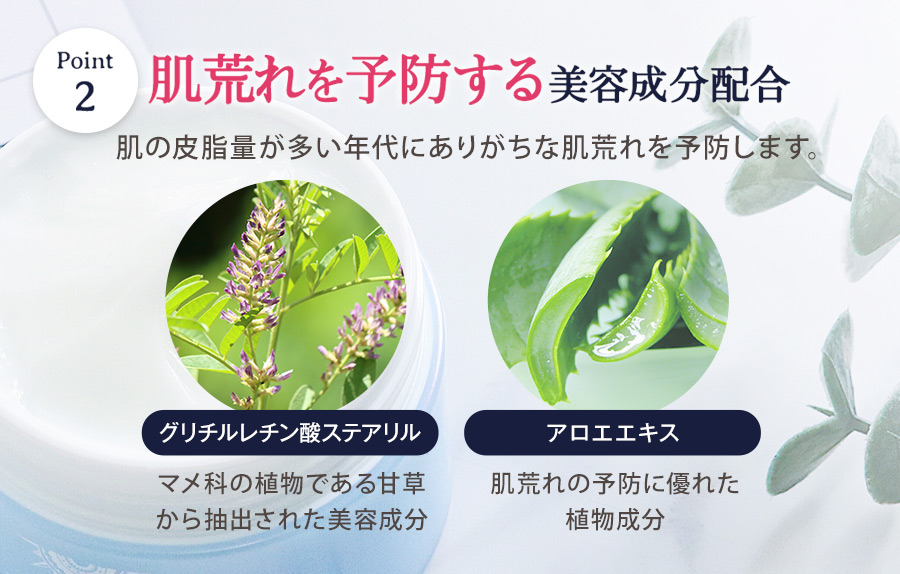 【ポイント2】肌荒れを予報する美容成分配合