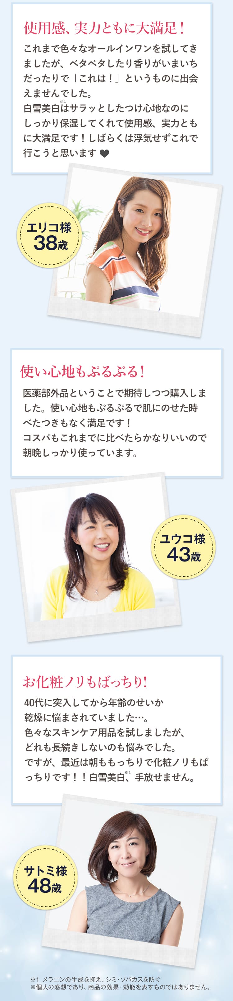 今までなかった!お喜びの声